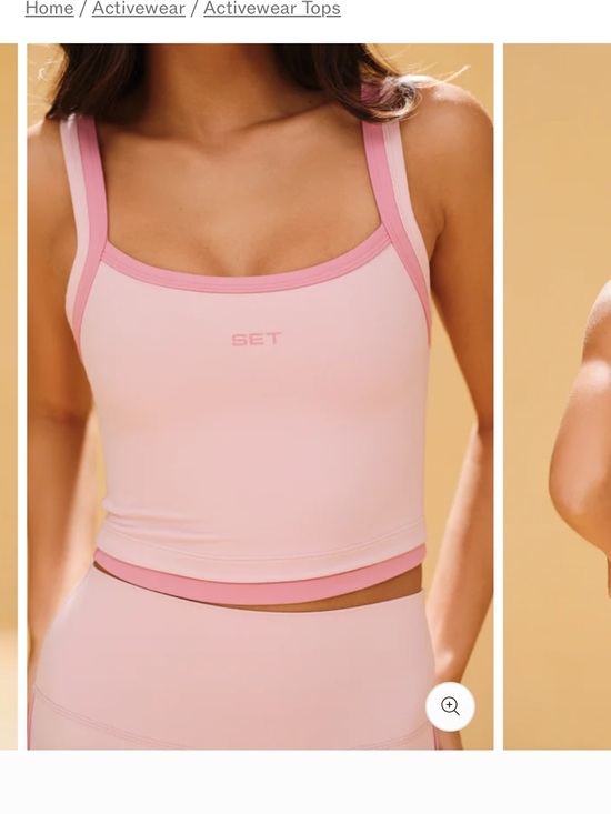 SET Active Tops - NWT SET Active Breathe 1.0 Contrast Double Strap Tank
